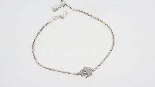 PANDORA- A Pandora Hamsa bracelet, silver, measures 20cm