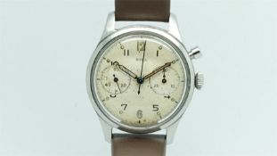 Rare Birks Royal Canadian Air Force Monopusher Venus 178 Military Vintage Chronograph Wristwatch,