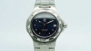 Gentlemen's Tag Heuer Kirium, circular blue dial, stainless steel case and bracelet, ref. WL111F