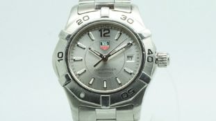 Ladies' Tag Heuer Aquaracer, silver dial, stainless case and bracelet, ref. WAF1412