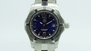 Ladies' Tag Heuer Professional, blue dial stainless case and bracelet, ref. WN1312-0