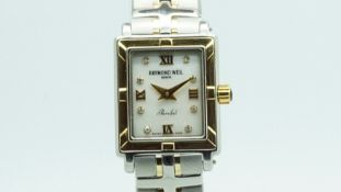 Ladies' Raymond Weil, other of pearl diamond dot dial bi colour case, ref. 9630.