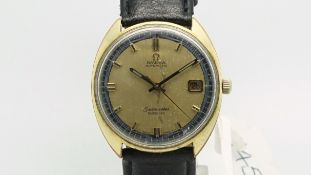 Omega Seamaster Cosmic, automatic, circular two tone dial, outer minute track, gold plated case,