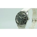 Ladies' Omega Seamaster 120 Ref. 566.007 Vintage Wristwatch, circular black centre second dial with