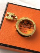 HERMES- Hermes 'H' Cadena snakeskin scarf ring in Hermes box