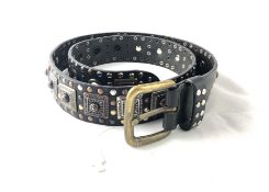 JOSEPH- A Joseph leather studded belt, length approximately 100cm, signed Joseph, made in France,