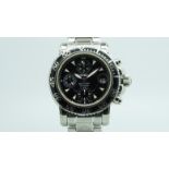 Gentlemen's Montblanc Automatic black dial with three choreograph dials, white hour markers and