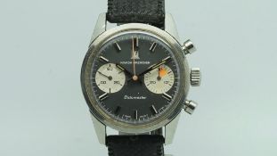 Rare Gentlemen's Nivada Grenchen Datomaster Ref. 87003 Chronograph Wristwatch, circular grey twin