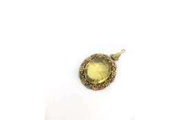 Victorian yellow stone pendant