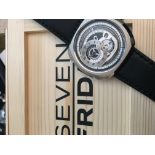 Gentlemen's Seven Friday automatic wristwatch, new unworn, 50mm stainless steel case, retrograde