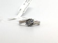 Two stone diamond ring, two round brilliant cut diamonds weighing an estimated total of 0.33ct,