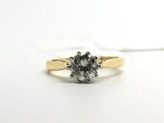 Single stone diamond ring, round brilliant cut diamond weighing an estimated 1.05ct, mounted in 18ct
