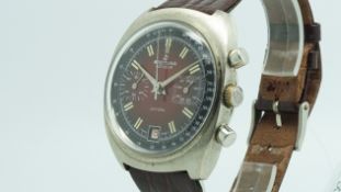 Gentlemen's Breitling Datora Vintage Chronograph Wristwatch, circular two tone dial with luminous