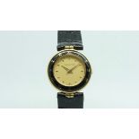 Ladies' Audermars Piguet Wristwatch, circular champagne dial with gold dagger markers, outer black