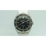 Ladies' Omega Seamaster 120 Ref. 566.007 Vintage Wristwatch, circular black centre seconds dial with