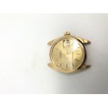 Rare Gentlemen's Rolex 18ct Gold Oyster Date Wristwatch Ref. 1500, circular gold dial with multi