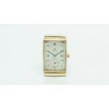 Gents Rolex 9ct Gold Ref. 2944 Vintage Wristwatch, rectangular off white aged dial with arabic