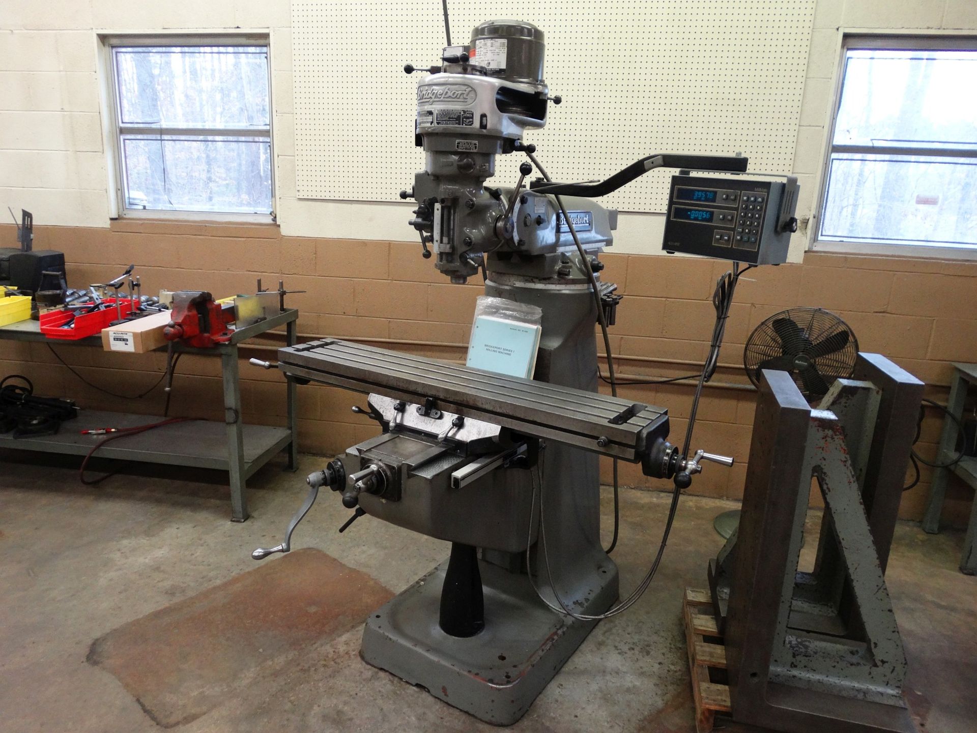 Bridgeport Series I Vertical Mill, 9" x 48" table, Chrome Hard Ways, SN BR271853, w/ AccuRite - Image 2 of 2