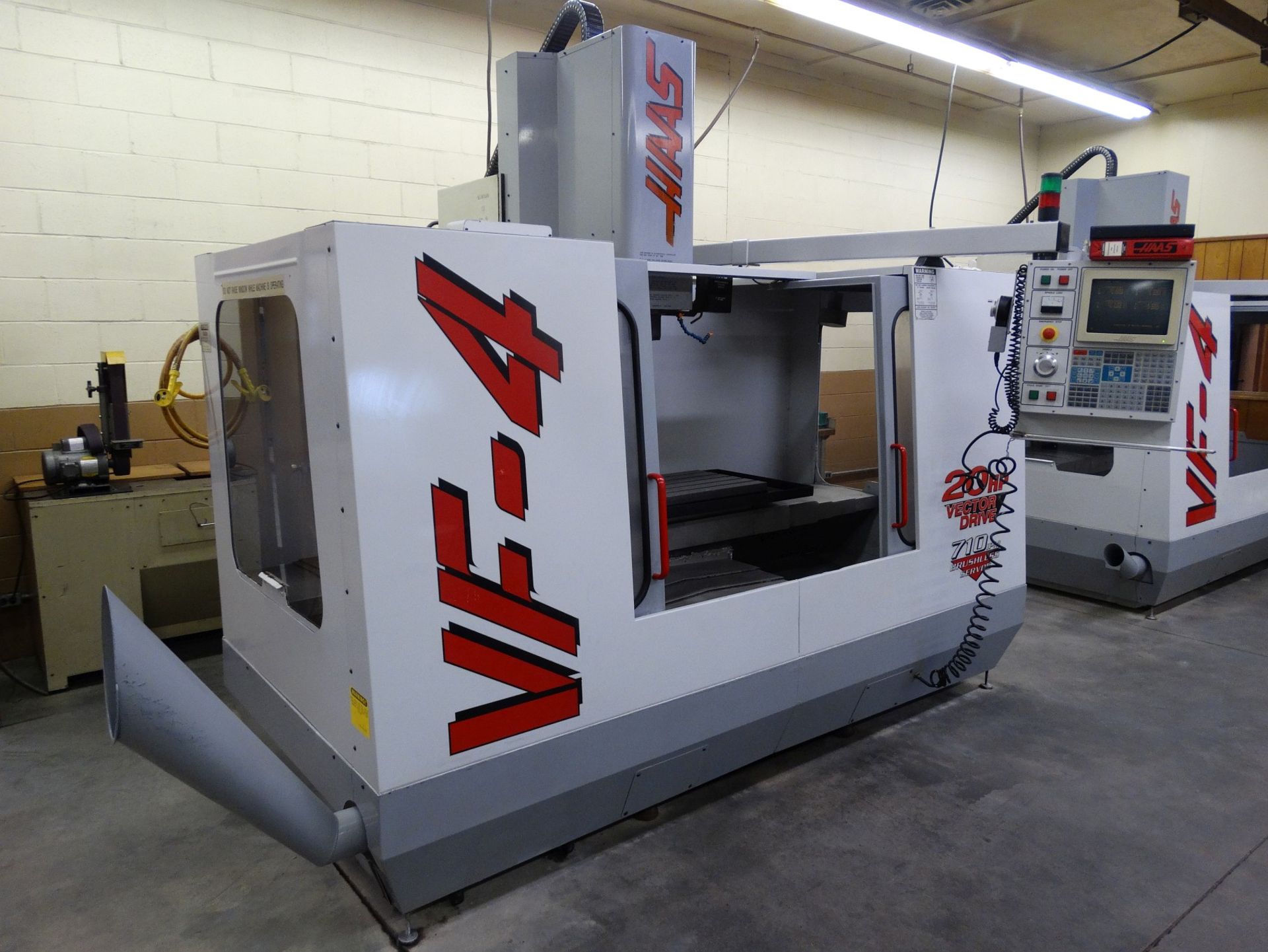 Haas VF4 Vertical Machining Center, 4th Axis Interface, X=50", Y=20", Z=25", 4" -29" Spindle Nose to - Image 2 of 9