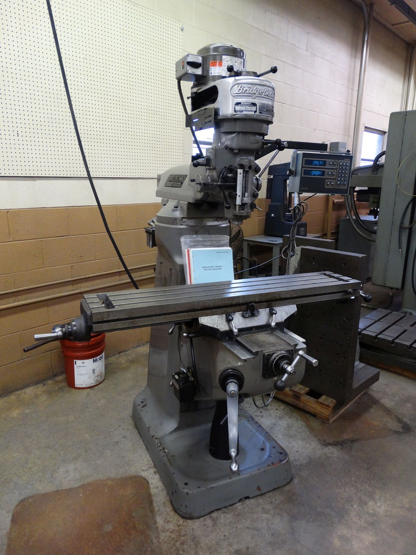Bridgeport Series I Vertical Mill, 9" x 48" table, Chrome Hard Ways, SN BR271853, w/ AccuRite