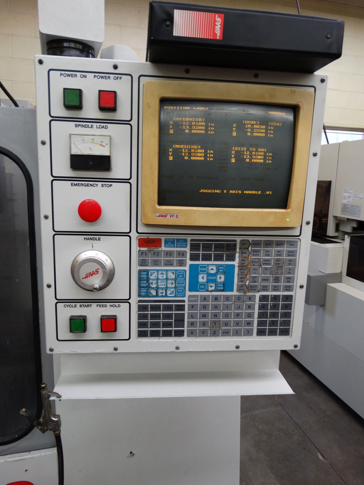 Haas VF2 Vertical Machining Center, 4th Axis Interface, X=30", Y=16", Z=20", 4" -24" Spindle Nose to - Image 6 of 6