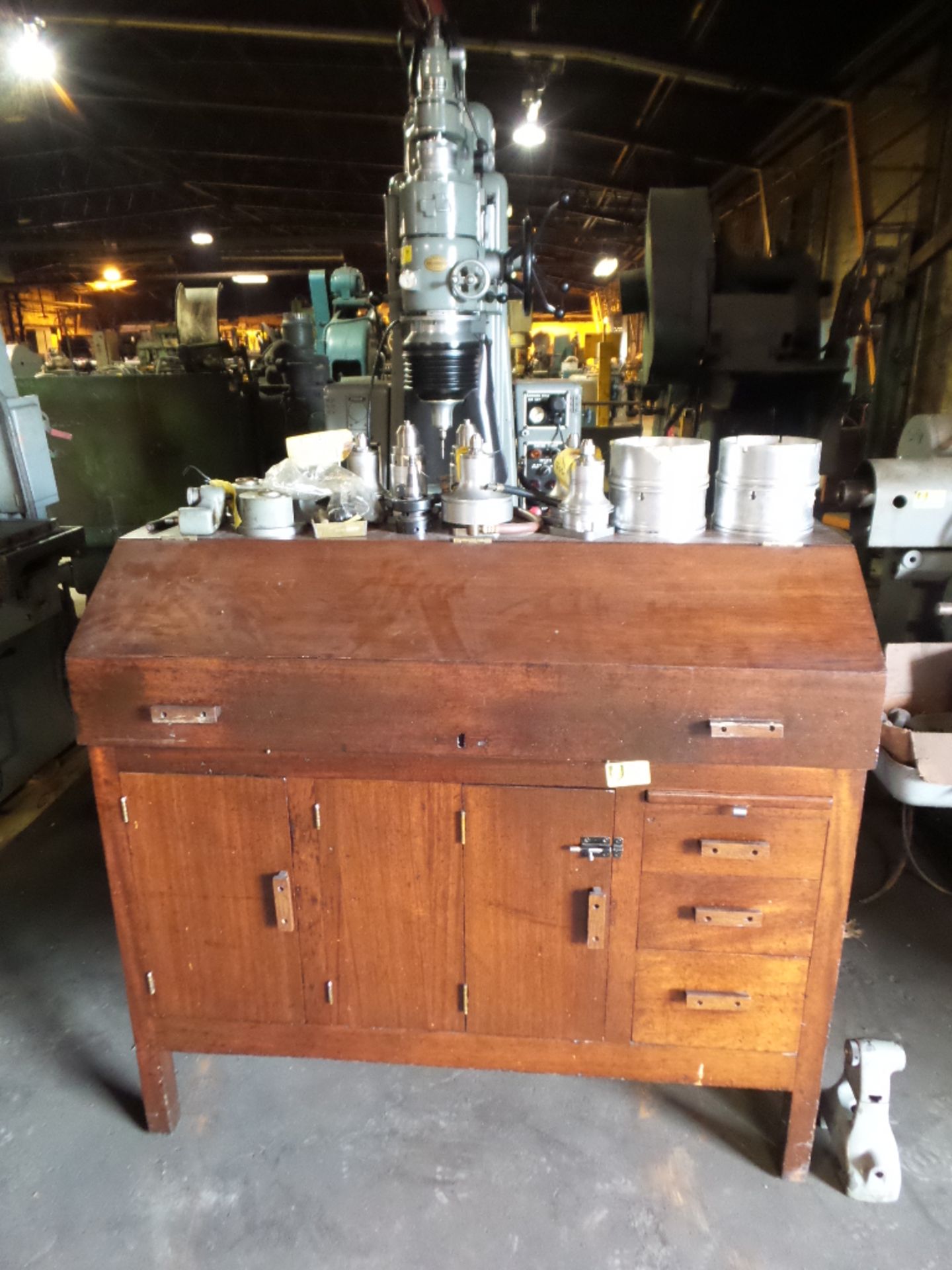 Moore Desk w/Moore Jig Grinder Tooling