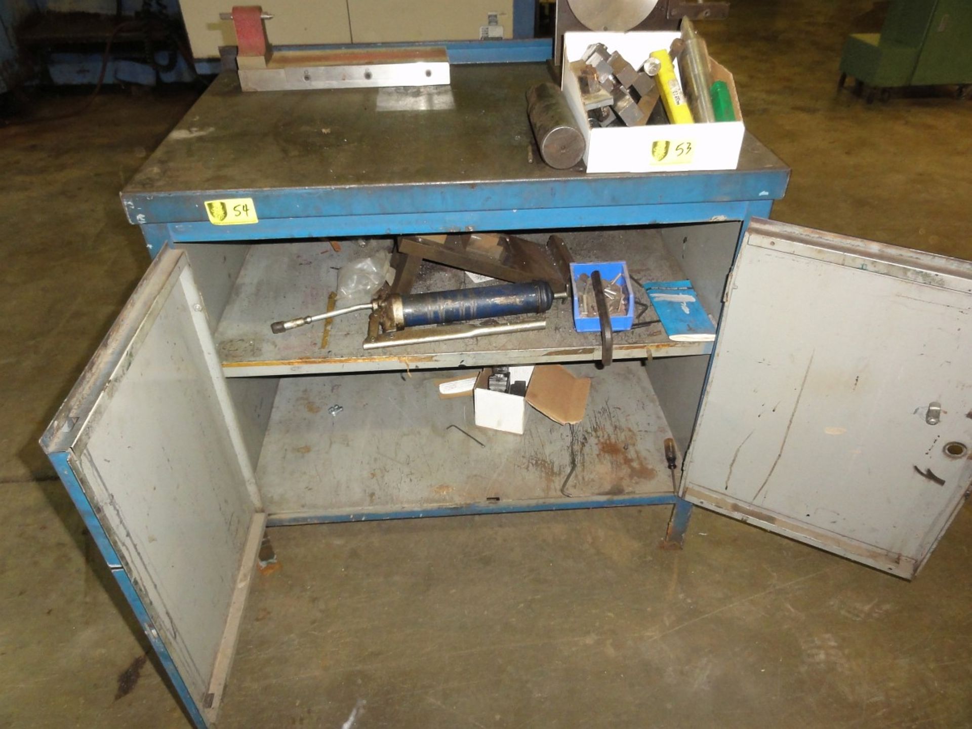 Metal Cabinet & Contents