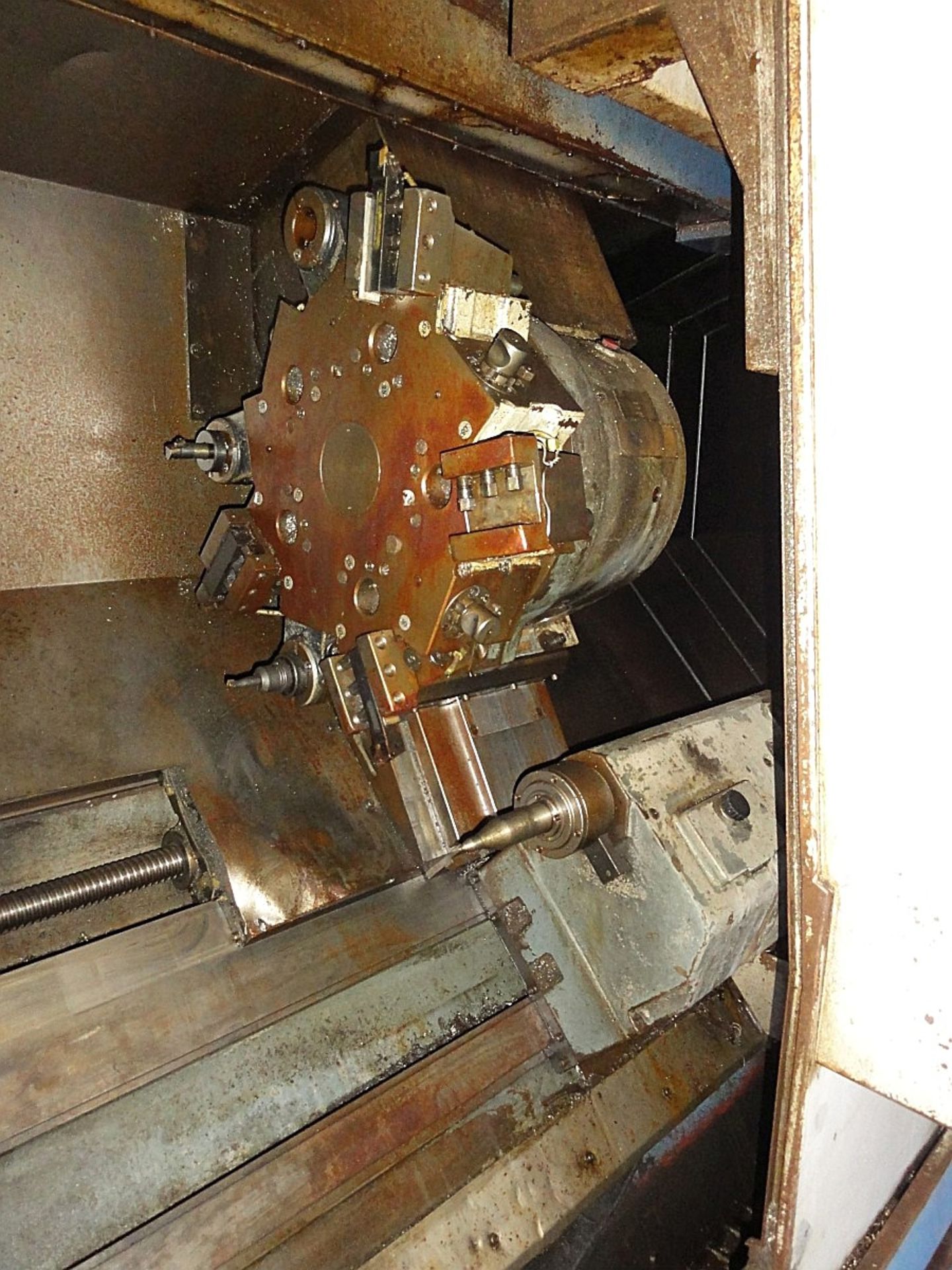 Mazak CNC Lathe, Mdl ST-40N 15" 3-jaw chuck, w/ tooling, X= 19.5" , Z= 61", 21" Swing Over Bed, 13. - Image 3 of 7