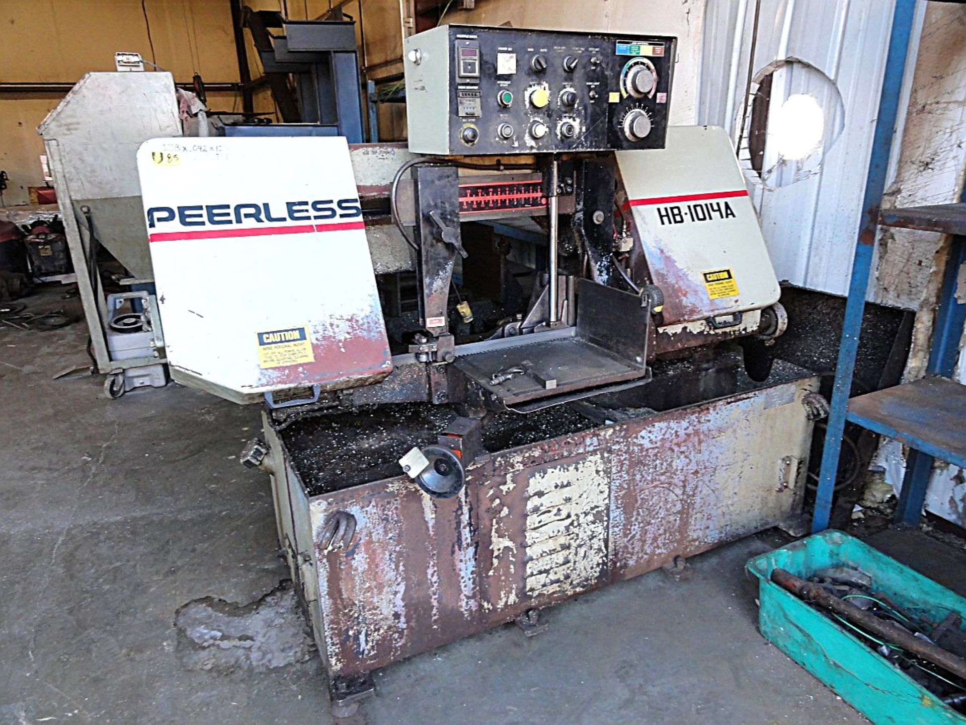 Peerless Automatic Horizontal Bandsaw, Mdl HB-1014A, Auto Feed,