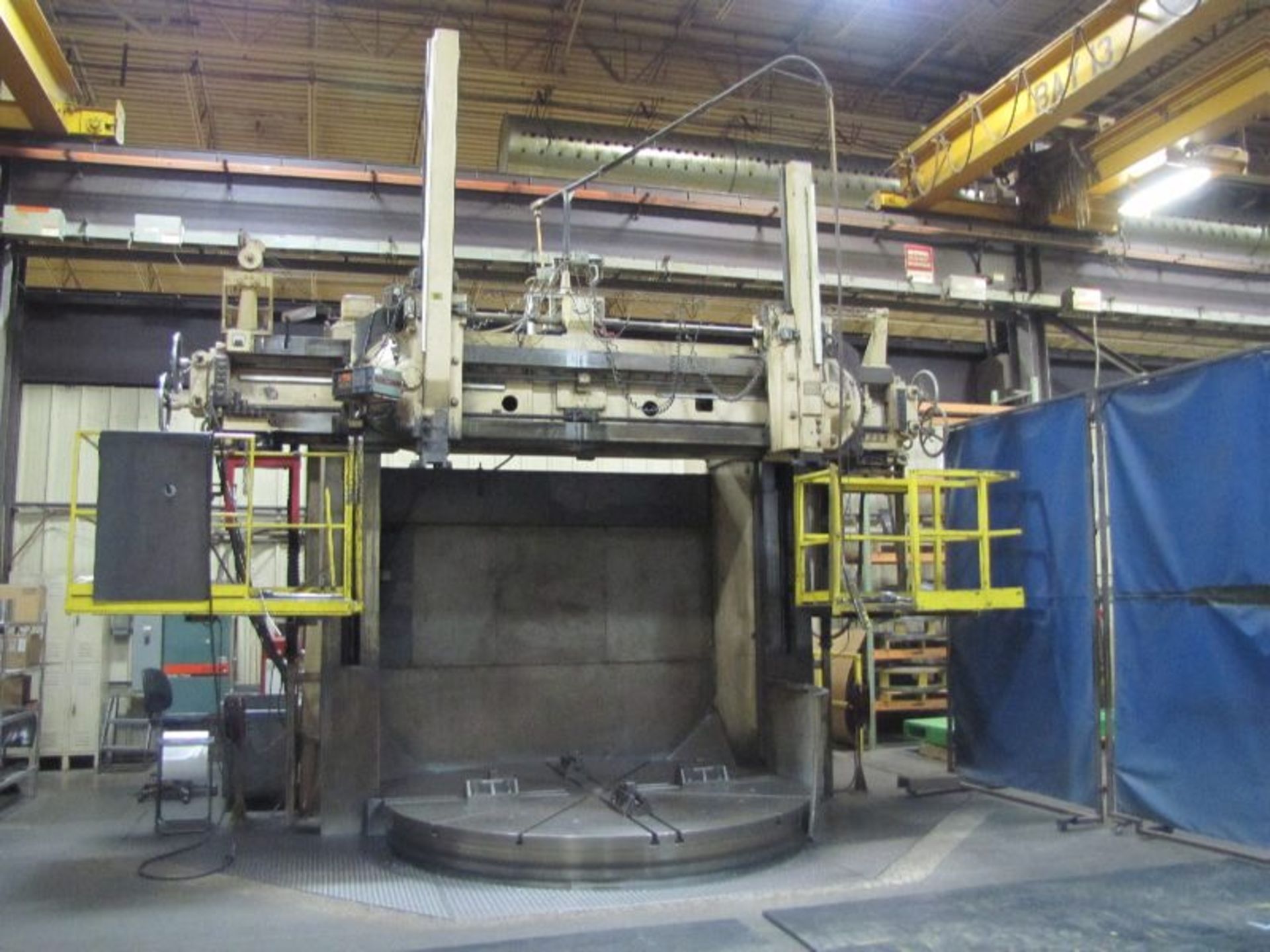 Cincinnati Hypro 120” Vertical Boring Mill, Rebuilt 1989, 120” 4 Jaw Chuck, - Image 10 of 10