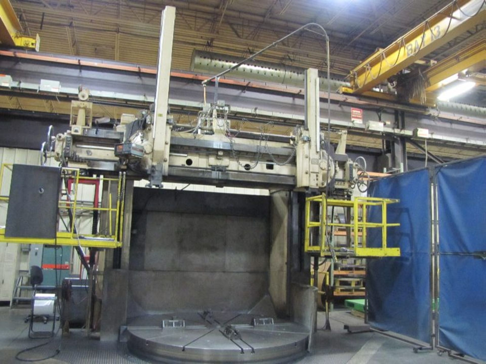 Cincinnati Hypro 120” Vertical Boring Mill, Rebuilt 1989, 120” 4 Jaw Chuck,