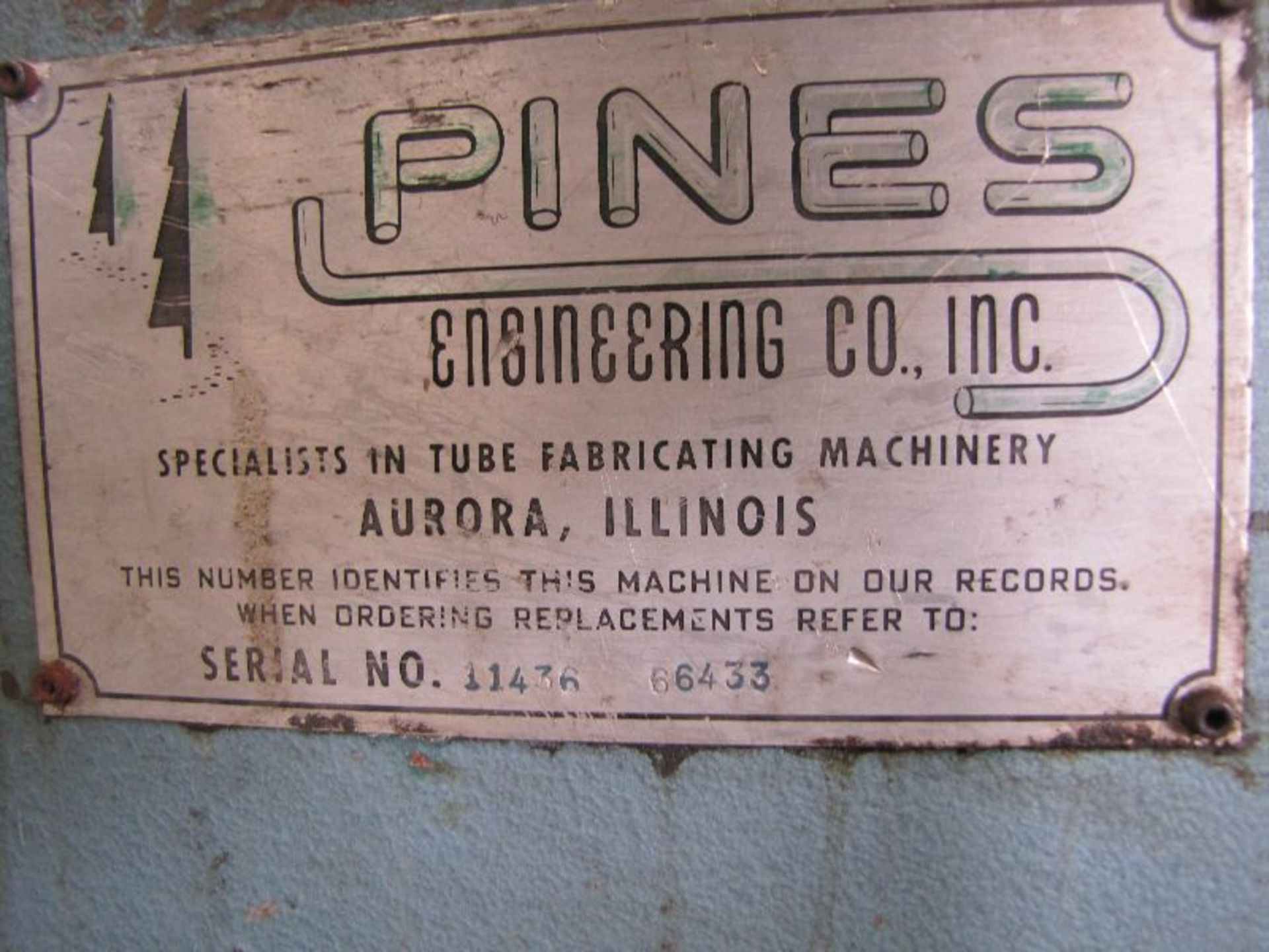 Pines Model #4 Hydraulic Rotary Tube Bender, S/N: 11436-66433, with Magelis / Telemecanique - Image 17 of 32