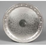 A Victorian Silver Salver, William & Henry Stratford, Sheffield, 1890 the circular body chased with