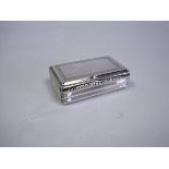 A William IV Silver Snuff Box, Nathaniel Mills, Birmingham, Possibly 1830 the rectangular body with