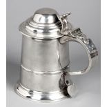 A George II Silver Tankard, Richard Bayley, London, 1742 the cylindrical body with a ribbed band,