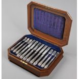 A Canteen Of Victorian Silver Cutlery, Martin, Hall & Co, Sheffield, 1864 comprising: 18 fruit