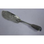 A William IV Silver Fish Slice, William Eaton, London, 1833 of typical form with a pierced blade,