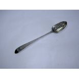 An Irish Silver Straining Spoon, Indecipherable Makers Marks, Dublin, 1790 of typical form, handle