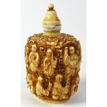 A Chinese Ivory Snuff Bottle,