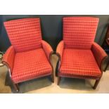 A Pair of Upholstered Armchairs, 20th Century,