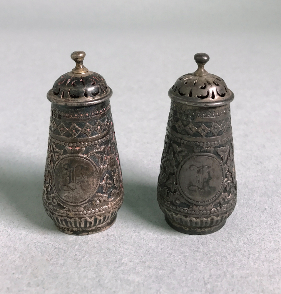 A Set of Victorian Silver Salt and Pepper Shakers, Henry Holland, London, 1878,