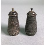 A Set of Victorian Silver Salt and Pepper Shakers, Henry Holland, London, 1878,