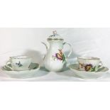 Three Meissen 'Floral' Pattern Wares, Early 20th Century,