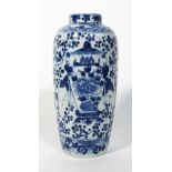 A Chinese Blue and White Vase, Late 19th Century,