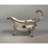 A George III Silver Sauce Boat, John King, London, 1777,