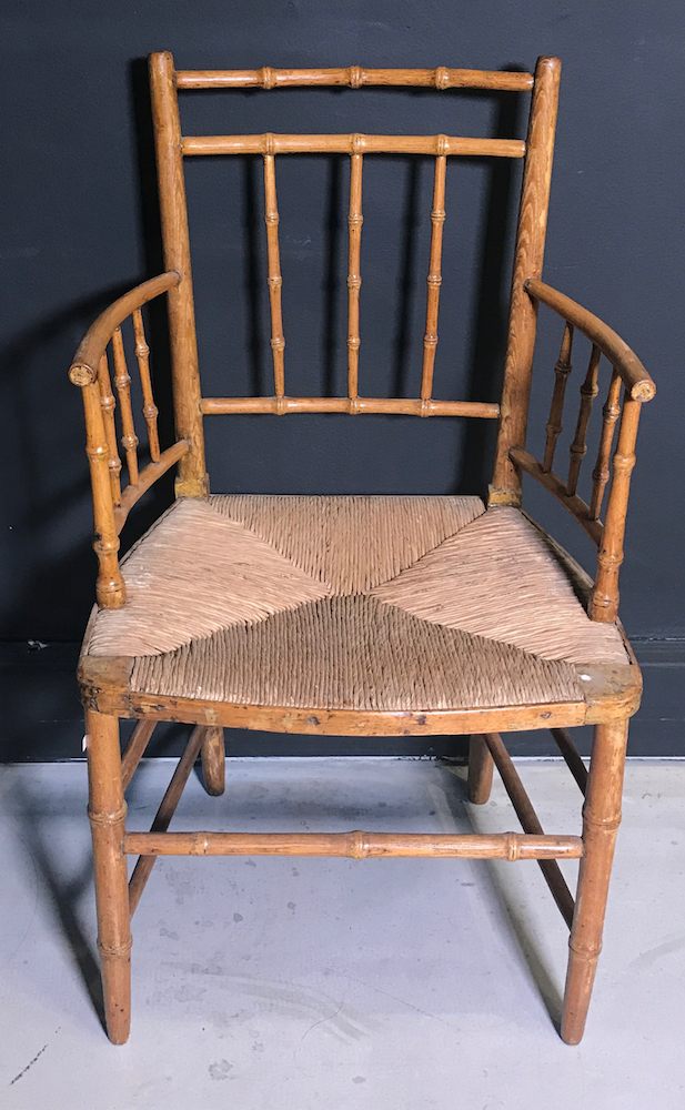 A Faux Bamboo Armchair,