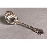 A Victorian Silver Sifter Spoon, Indecipherable Makers Mark, London, 1898,