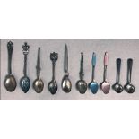 A Miscellaneous Collection of Silver Spoons, Various Makers and Dates,