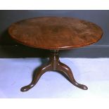 A Round Mahogany Occasional Table, Late 19th Century,