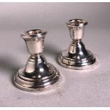 A Pair of Silver Candlesticks, Sanders & Mackenzie, Birmingham, 1960,